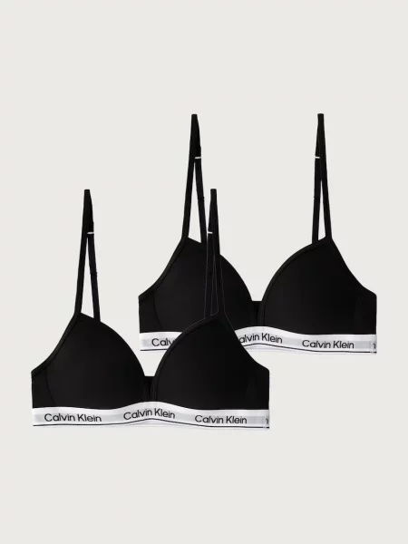 Calvin Klein Underwear melltartó gyerek elasztánnal csomag fekete