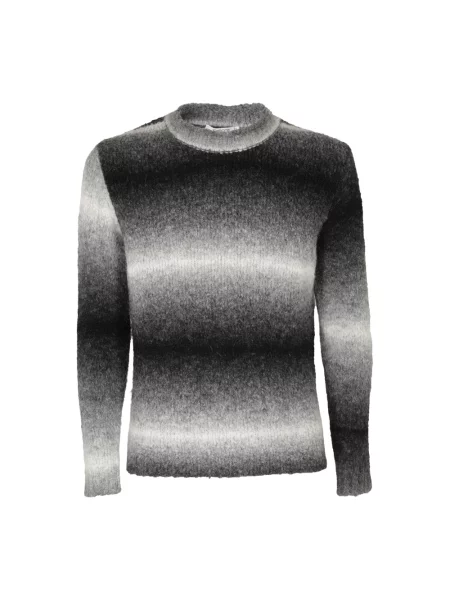Sweter Kangra z alpaki w paski z paskiem