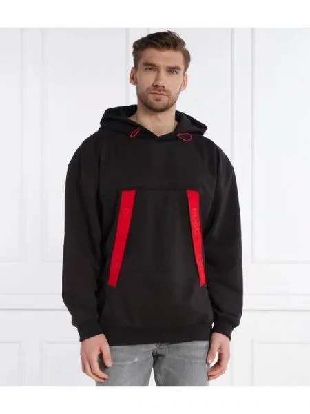 HUGO Hanorac Dechnico | Oversize fit negru