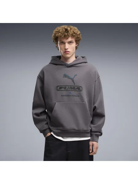 Bluza z kapturem PUMA Sport Boxy Graphic Fleece PUMA szara