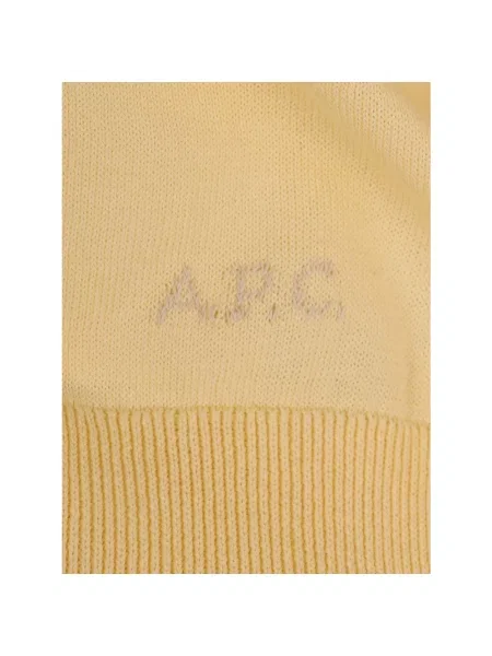 Kardigan A.p.c. z logo żółty