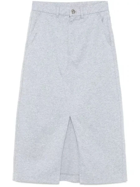 Fustă Chocoolate cu broderie gri