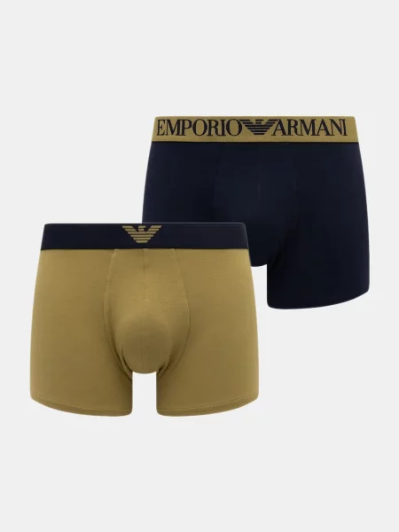 Emporio Armani Underwear testhezálló boxeralsó férfi elasztánnal zöld
