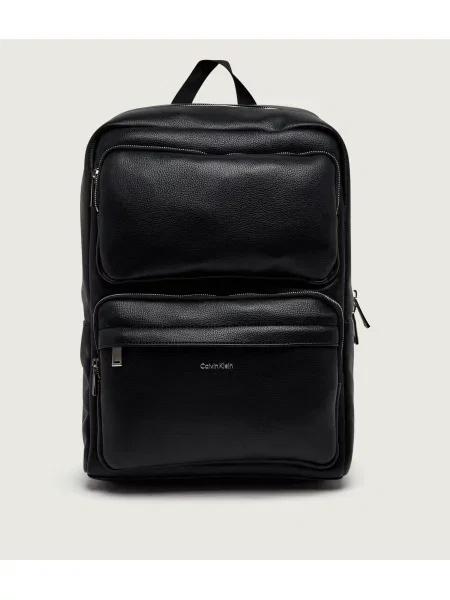 Calvin Klein Hátizsák Raised Double Pocket Backpack fekete