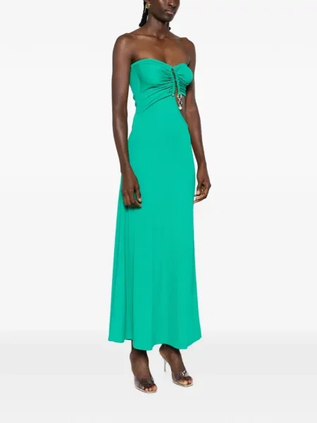 Rochie maxi Christopher Esber fără bretele verde