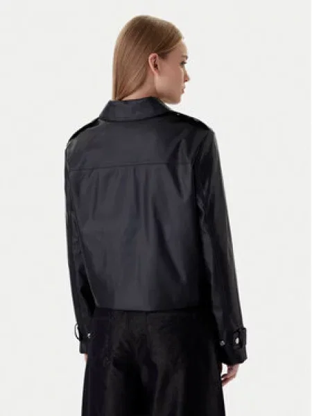 Calvin Klein Jeans Jakna iz umetnega usnja Moto črna