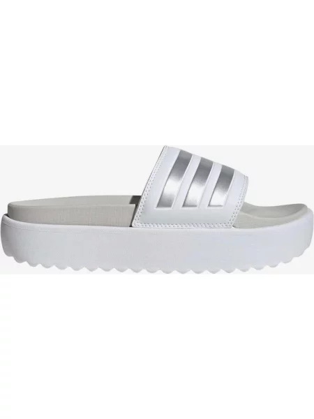 Klapki Adidas Adilette Platform Pure White Grey 42 białe