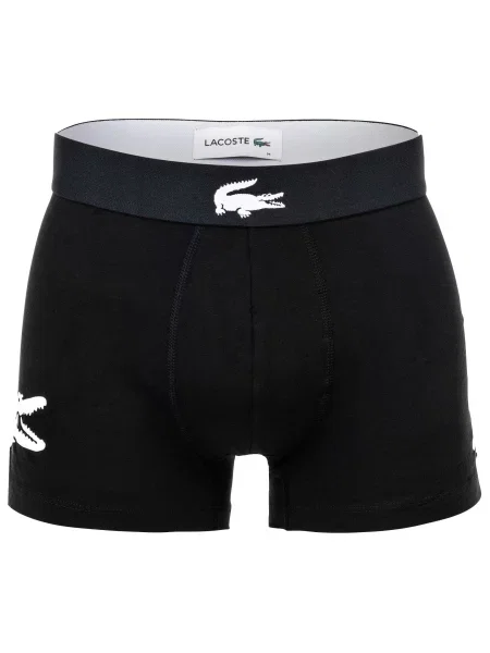 Férfi boxeralsó Lacoste 3 pár black/white/black/black. Méret: L fekete