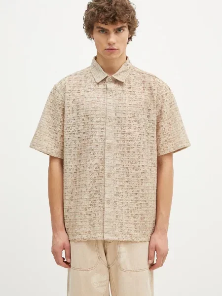 PLEASURES Πουκάμισο Lacy Button Down μπεζ