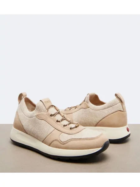 Sneakerși Tod's din piele bej