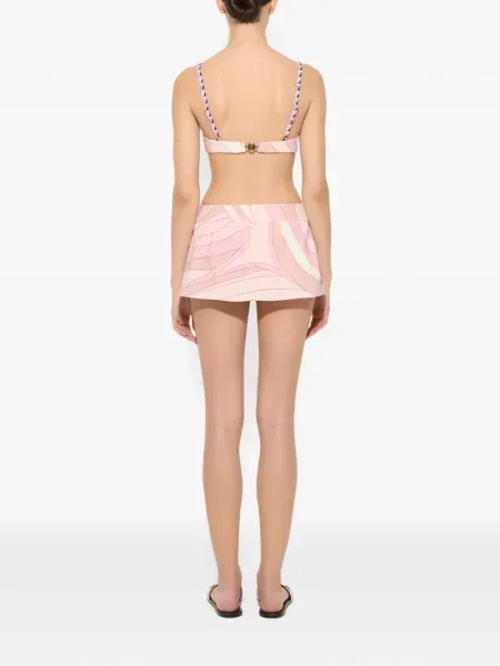 Pantaloni scurți Pucci cu imagine din material terry roz