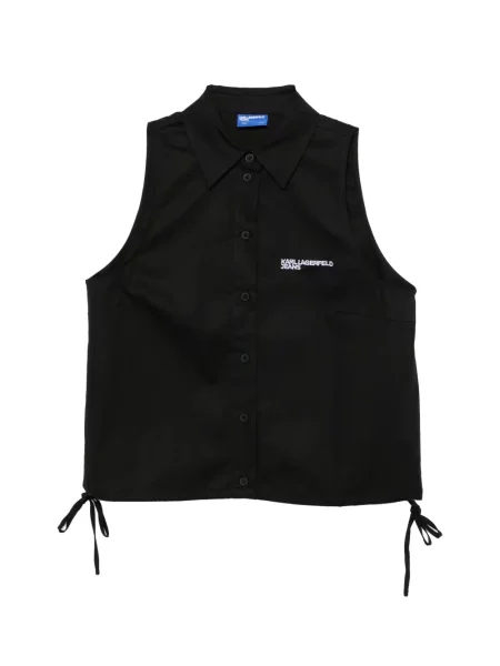 Top Karl Lagerfeld Jeans cu autograf cu cordon negru