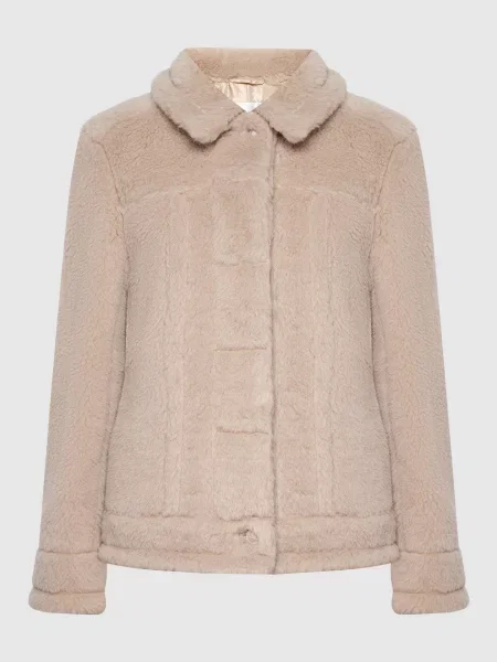 Куртка Teddino з вовни і шовку Max Mara бежева