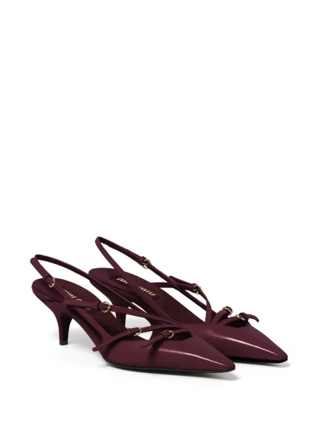 Bateliai Miu Miu su sagtimis slingback raudona