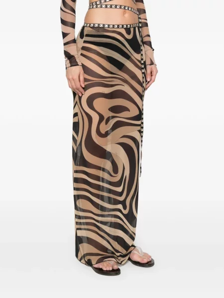 Spódnica maxi Pucci z siateczką