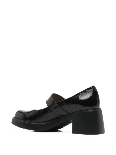 Pantofi cu toc Wonders din piele cu cataramă negru