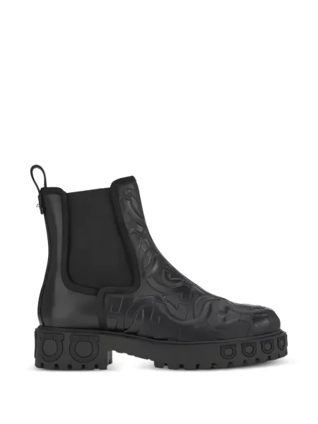 Botine Ferragamo din piele negru
