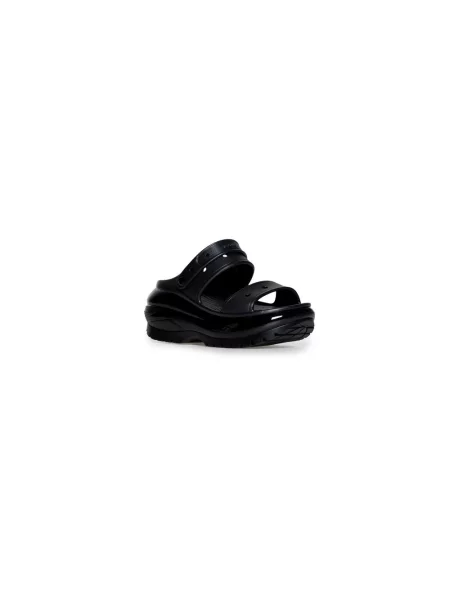 Crocs klapki Classic Mega Crush Sandal na platformie czarny
