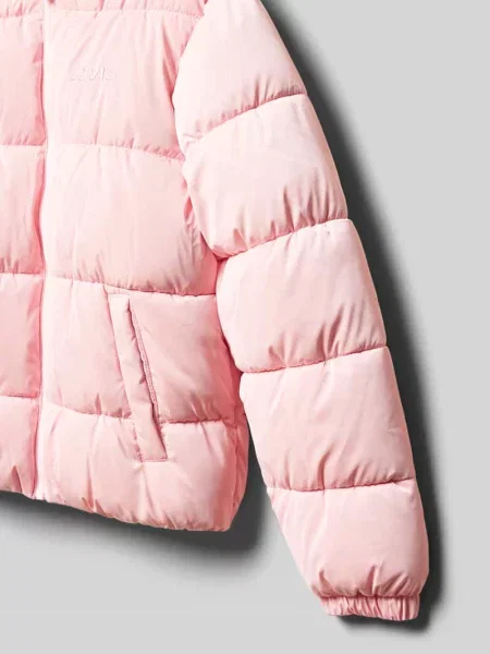 Kurtka pikowana z kapturem Levi's różowa