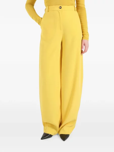 Cu centură pantaloni Elisabetta Franchi galben