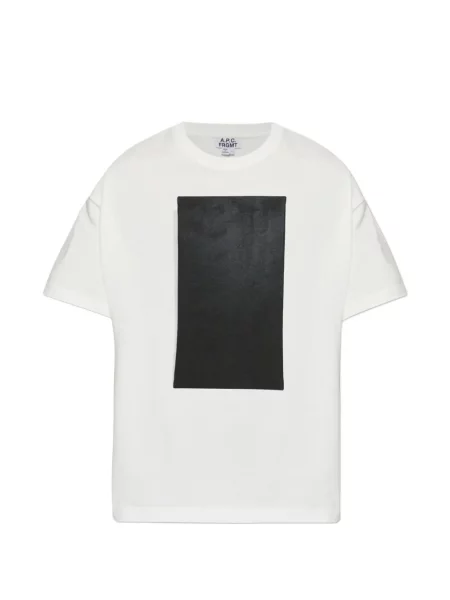 Tricou A.p.c. cu imagine cu imprimeu geometric alb