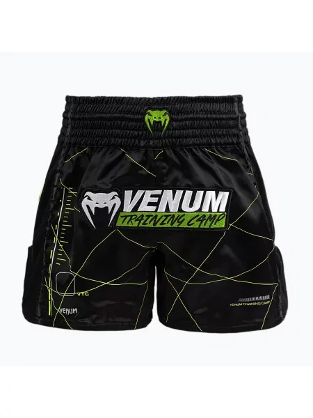 Spodenki treningowe Venum Training Camp black/neo green czarne