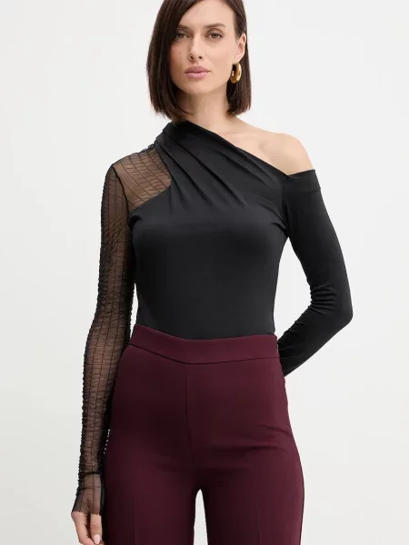 Simona Corsellini bluzka gładka czarny
