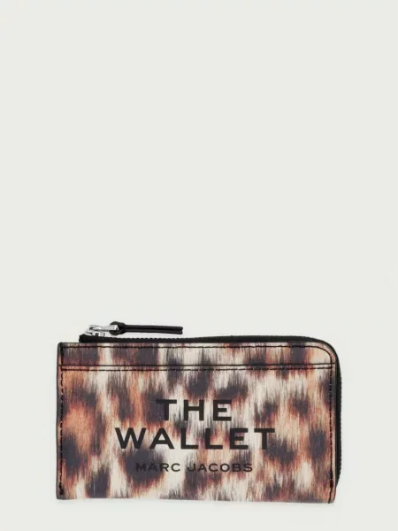 MARC JACOBS portofel pentru femei din piele THE TOP ZIP MULTI WALLET maro