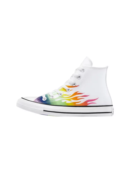 Členkové topánky Converse biela