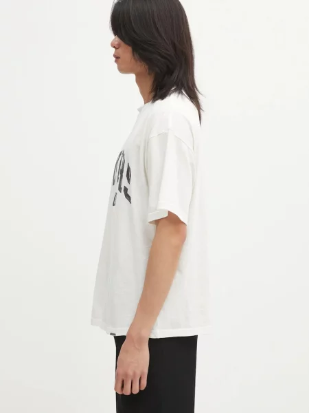Represent tricou din Owners bej cu imprimeu alb