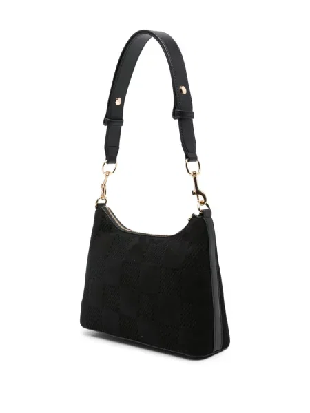 Geantă Love Moschino în carouri negru