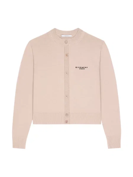 Krótki kardigan Givenchy wełniany beżowy