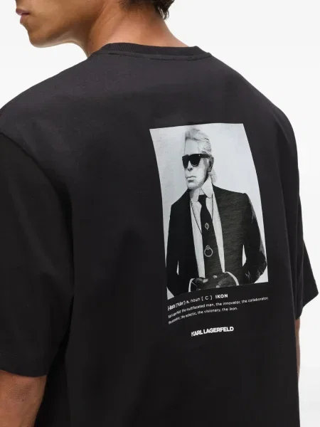 Tricou Karl Lagerfeld cu imagine negru