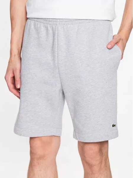 Lacoste Trenirka kratke hlače z bombažem siva