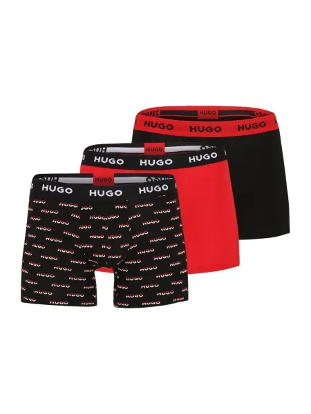 HUGO Boxeri roșu alb negru