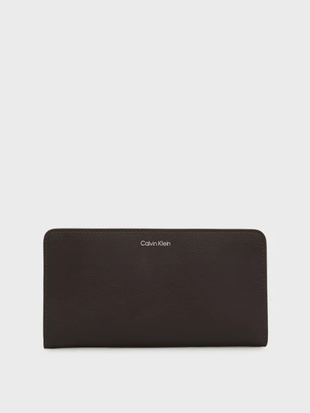 Гаманець Calvin Klein з лого коричневий