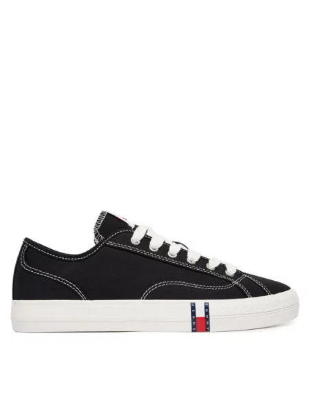 Tommy Jeans Sportbačiai be auliuko juoda