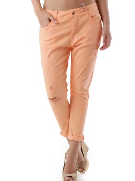 Blugi boyfriend 525 portocaliu