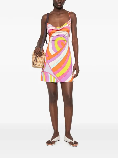 Rochie mini Pucci cu imagine roz