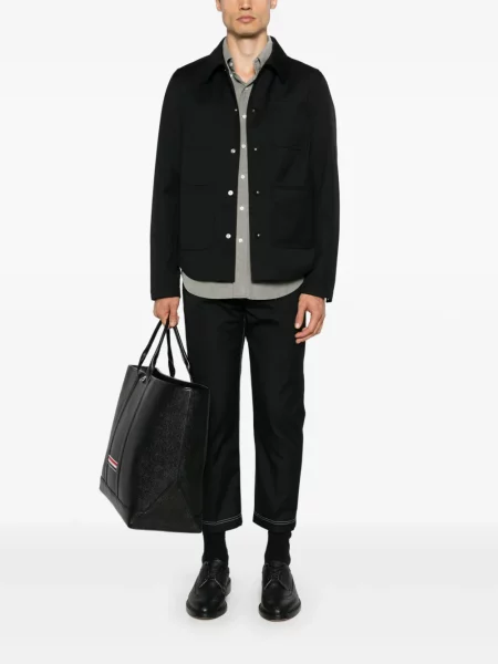 Geacă Thom Browne de lână negru