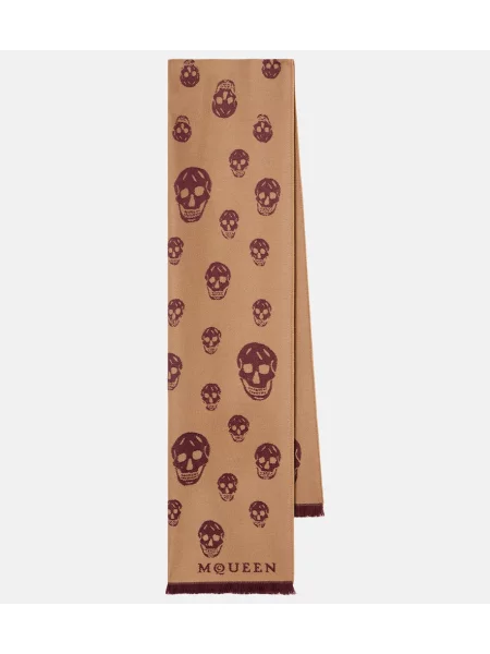 Fular Mcqueen de lână bej