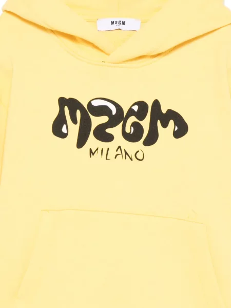 Bluza z kapturem dziecięca Msgm żółta