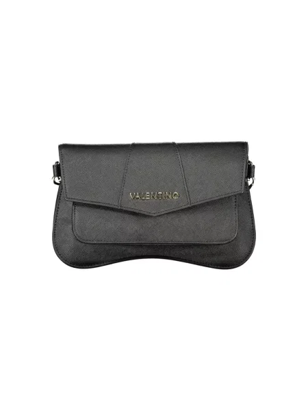 Lniana torebka Valentino Handbags czarna