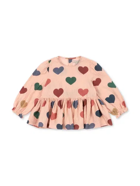 Konges Sløjd Dětská halenka ELIN BLOUSE GOTS růžová