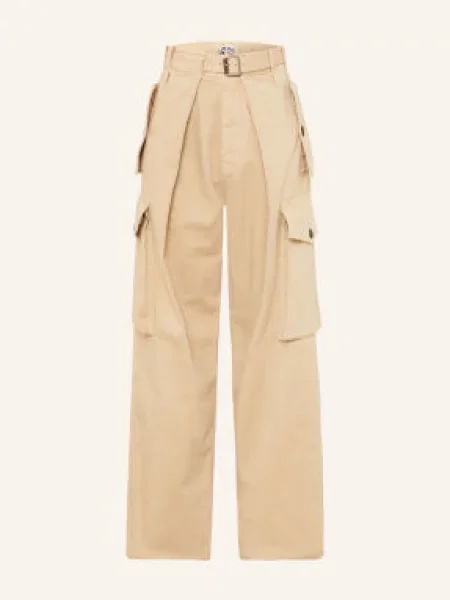 Loewe Bojówki O Kroju Regular Fit beige beżowe