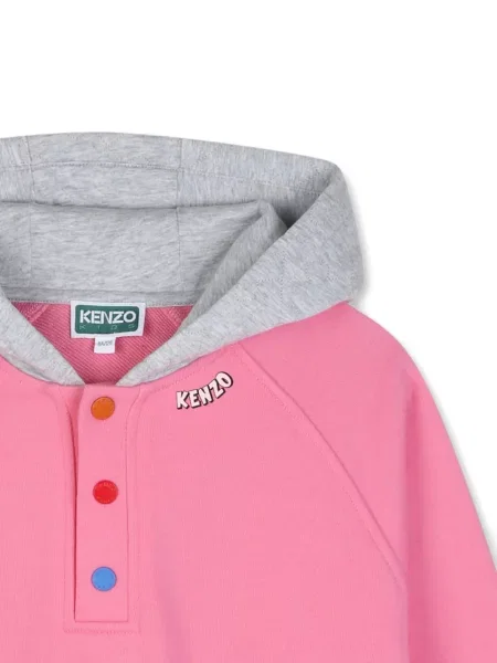 Bluza z kapturem dziecięca Kenzo różowa