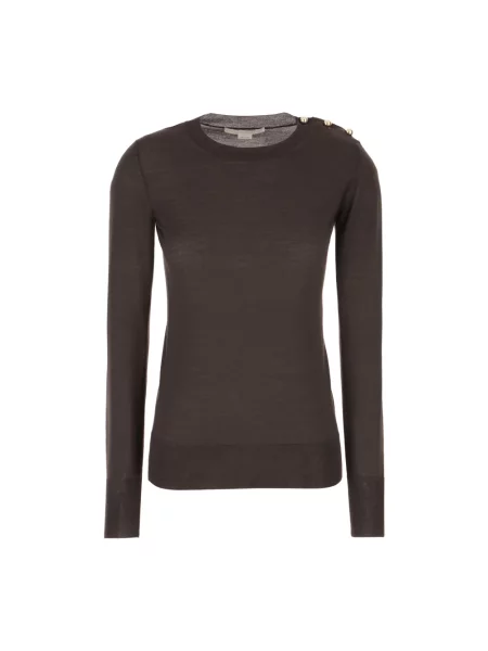 Dzianinowy sweter Stella Mccartney brązowy