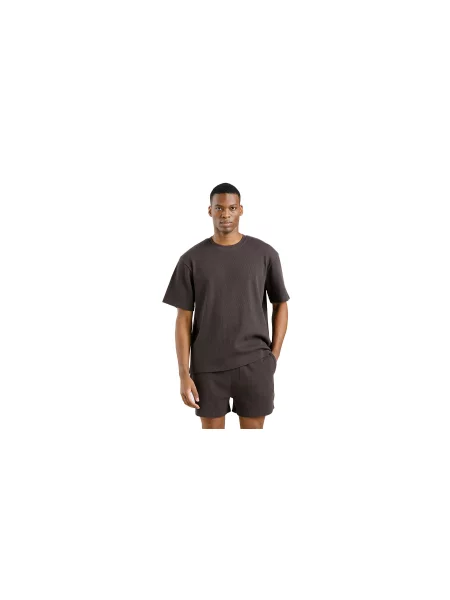 Dedicated T-shirt Danviken Waffle Phantom Black Mężczyźni Koszulki Dedicated Size: L czarny