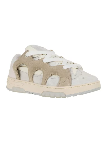 Sneakersy Santha skórzane biznesowe beżowe
