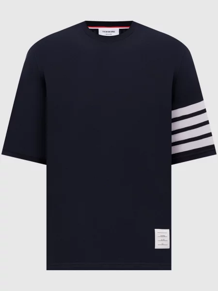 Футболка з нашивкою логотипа Thom Browne синя